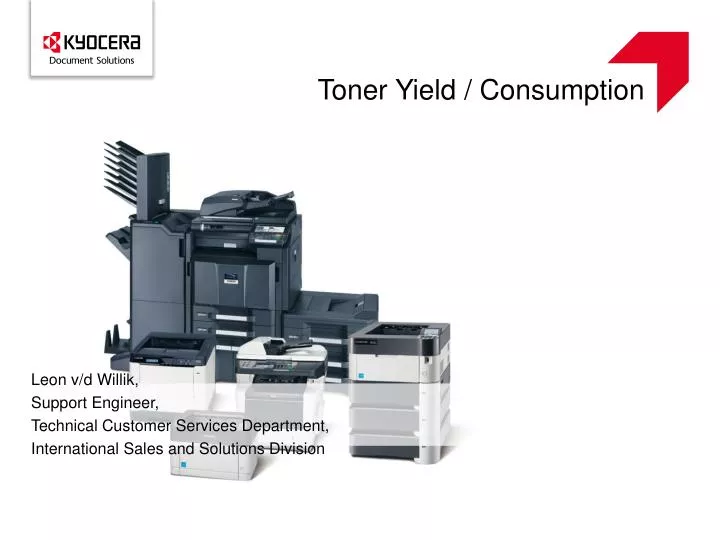 toner yield consumption
