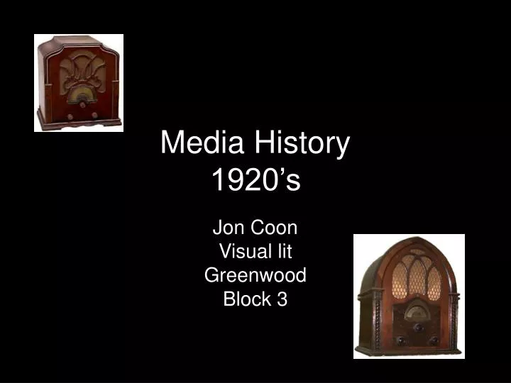 media history 1920 s