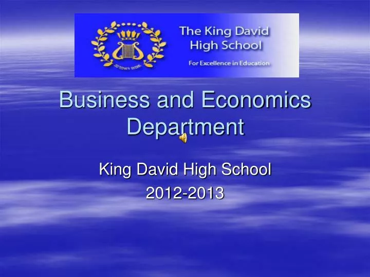 business and economics department