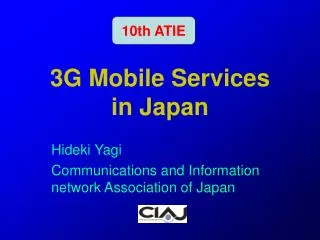 3G Mobile Services in Japan