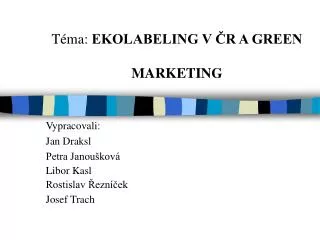 t ma ekolabeling v r a green marketing
