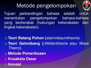 metode pengelompokan