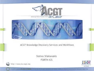 ACGT Knowledge Discovery Services and Workflows