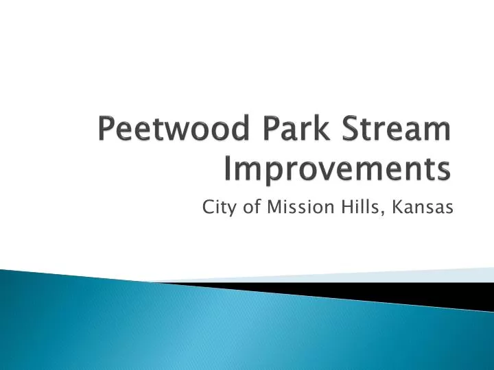 peetwood park stream improvements