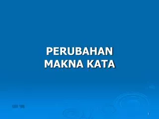 perubahan makna kata