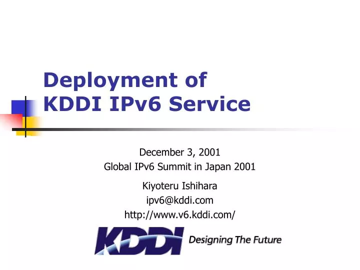 deployment of kddi ipv6 service