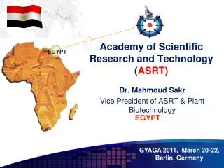 Academy of Scientific Research and Technology ( ASRT)
