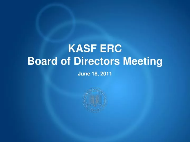 kasf erc board of directors meeting