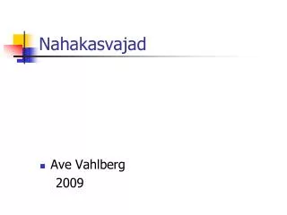 nahakasvajad