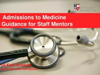 Admissions to Medicine Guidance for Staff Mentors