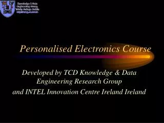 Personalised Electronics Course