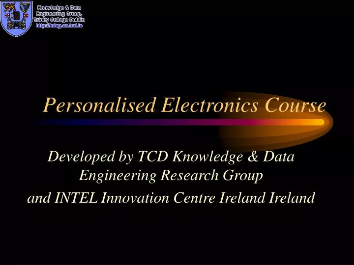 personalised electronics course