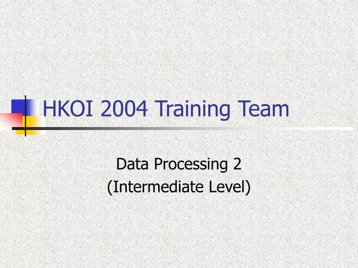 hkoi 2004 training team