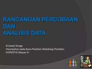 rancangan percobaan dan analisis data