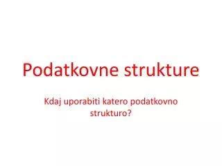podatkovne strukture