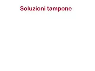 soluzioni tampone