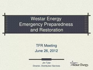 Westar Energy Emergency Preparedness and Restoration