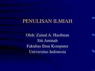 penulisan ilmiah