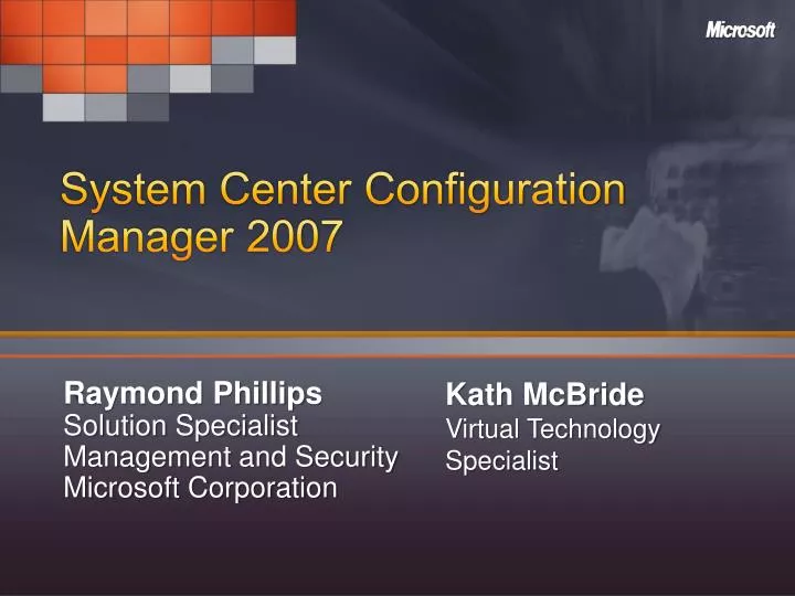 system center configuration manager 2007