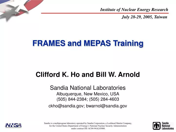 frames and mepas training