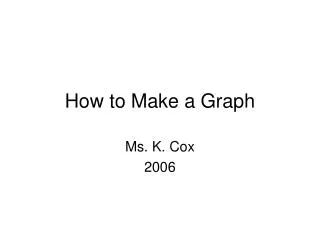 How to Make a Graph