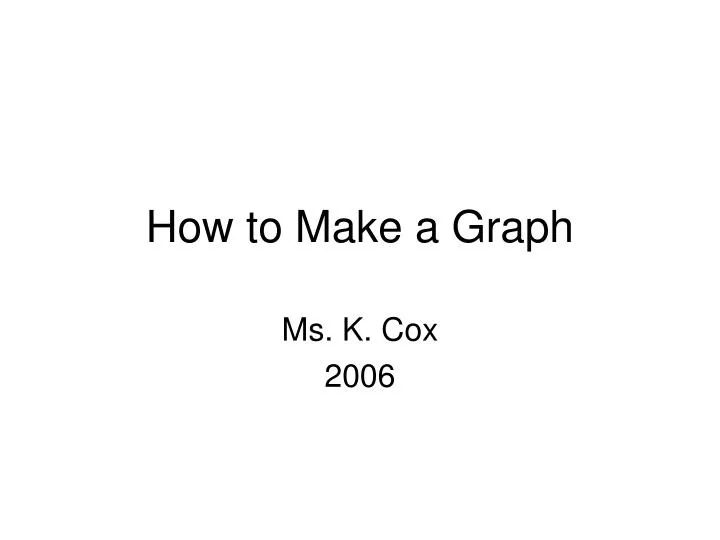 how to make a graph