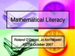 Mathematical Literacy - slide 1