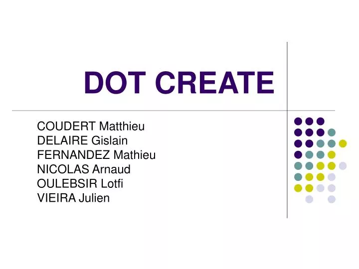 dot create