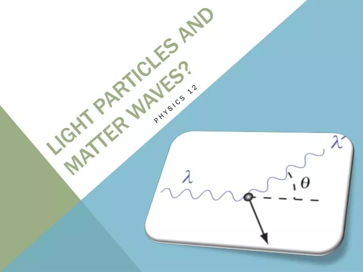 light particles and matter waves