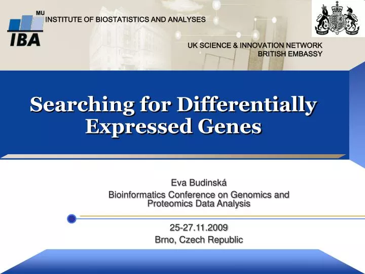 searching for differentially expressed genes