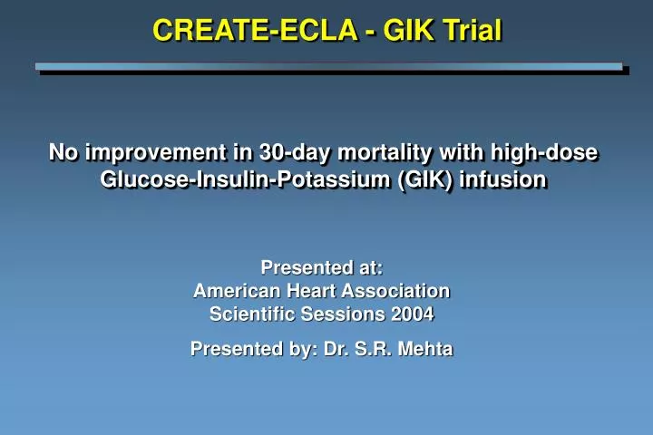 no improvement in 30 day mortality with high dose glucose insulin potassium gik infusion
