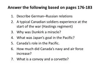 Answer the following based on pages 176-183