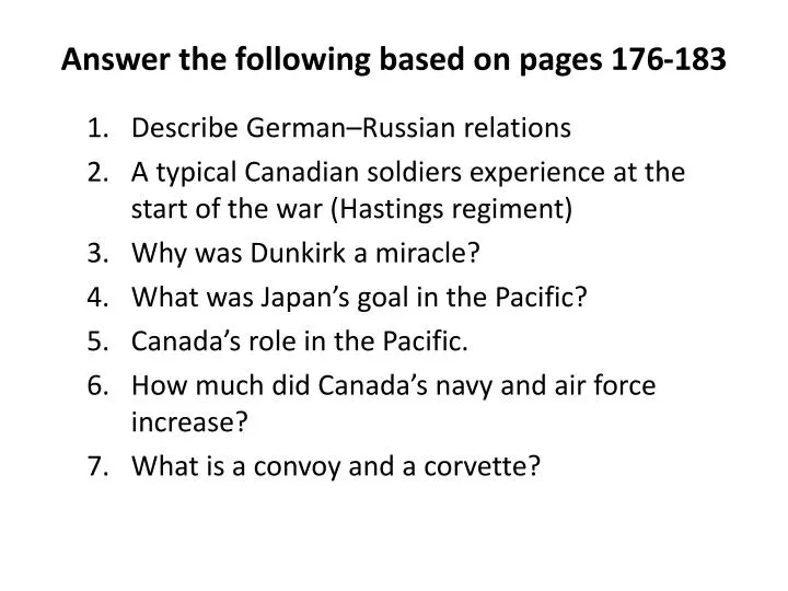 answer the following based on pages 176 183