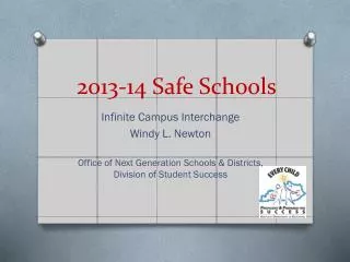 2013-14 Safe Schools
