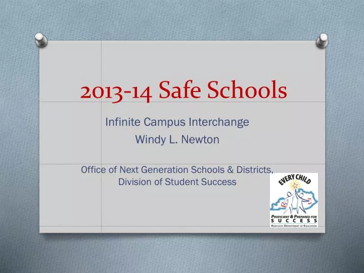 2013 14 safe schools