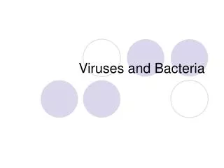 Viruses and Bacteria