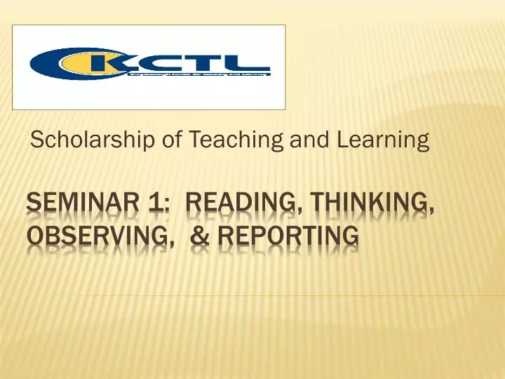 scholarship of teaching and learning