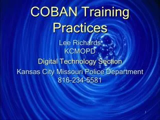 COBAN Training Practices