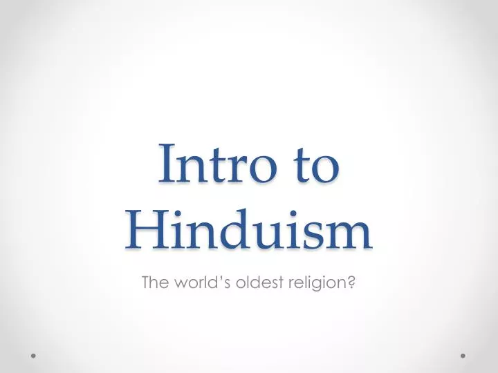 intro to hinduism