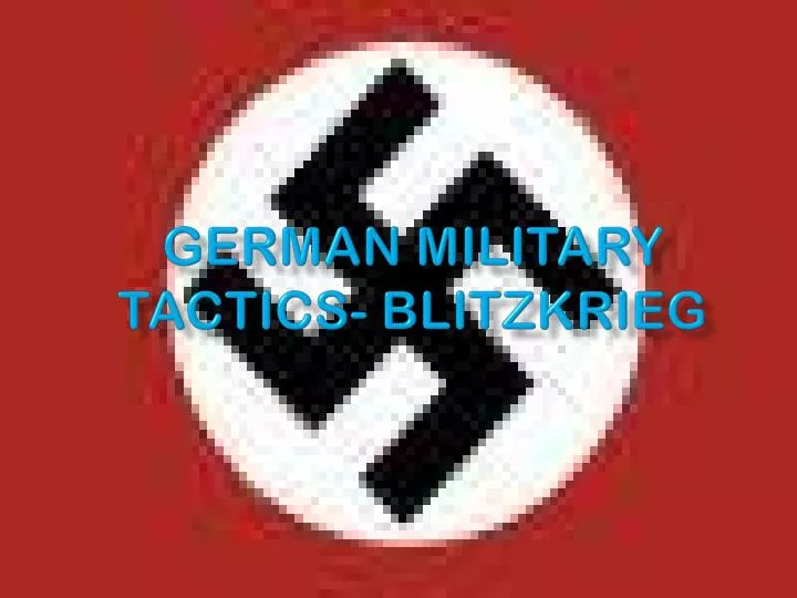 german military tactics blitzkrieg