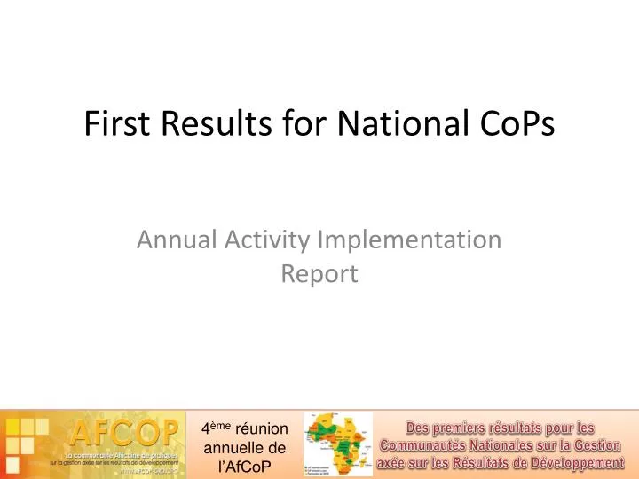 first results for national cops