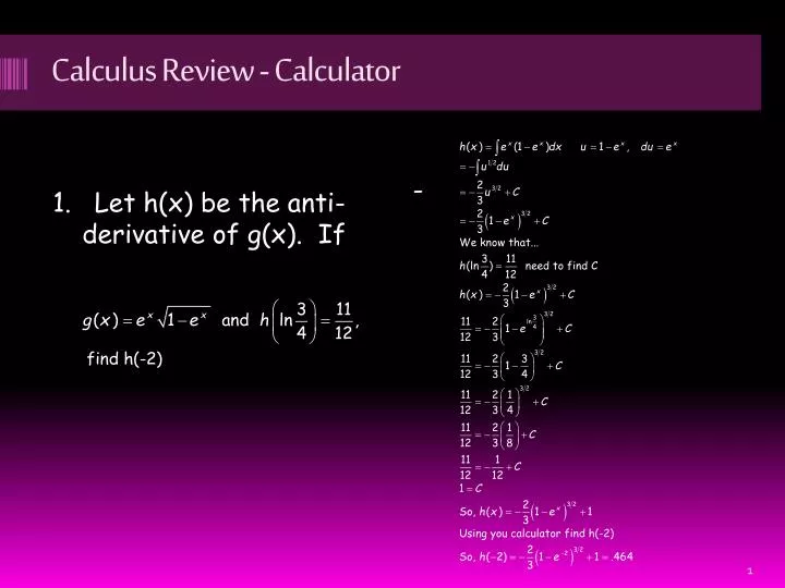 calculus review calculator