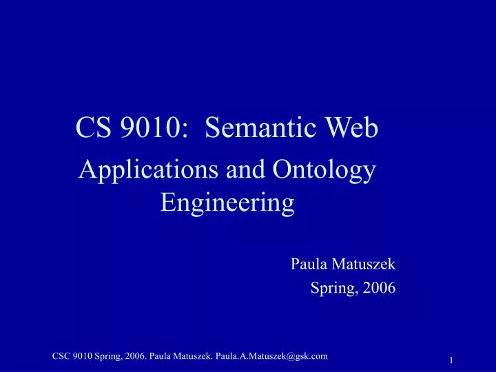 cs 9010 semantic web