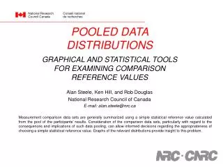 POOLED DATA DISTRIBUTIONS