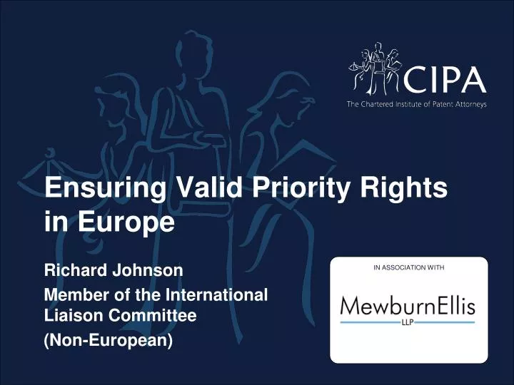 ensuring valid priority rights in europe