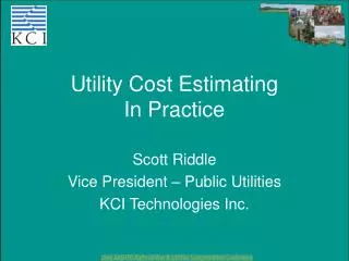 Utility Cost Estimating In Practice