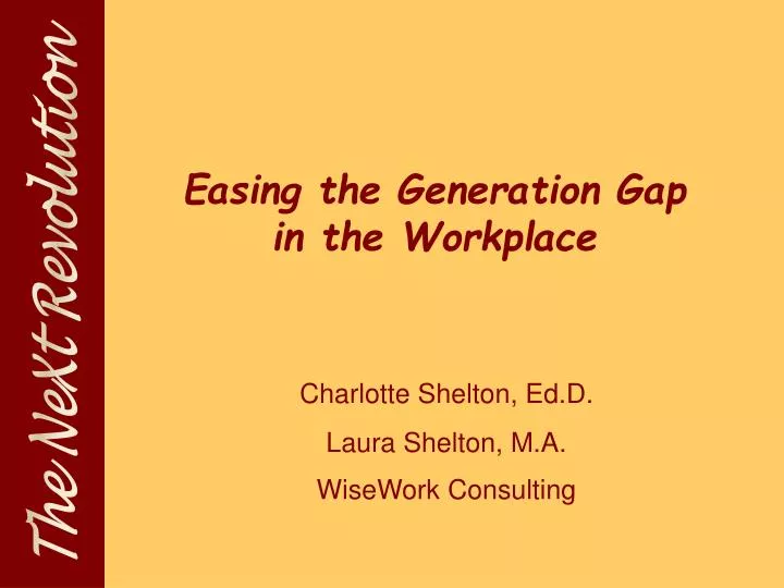 easing the generation gap in the workplace
