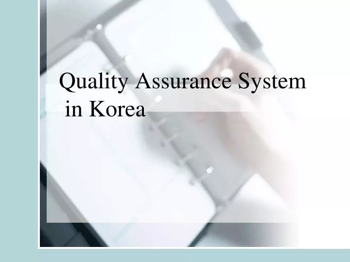 quality assurance system in korea