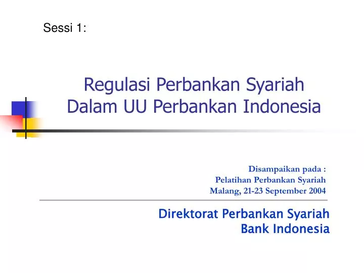 regulasi perbankan syariah dalam uu perbankan indonesia