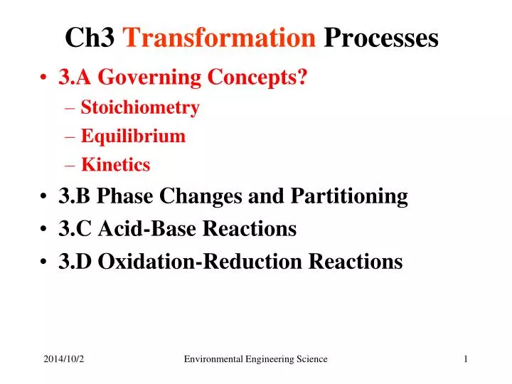 ch3 transformation processes